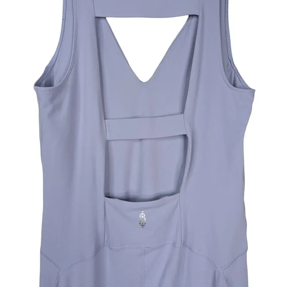 Free People Lavender V-Neck Sleeveless Jumpsuit